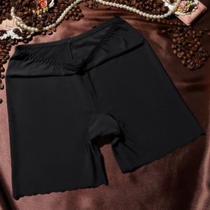 CULOTTE - SLIP Sous-vêtement,Jupe-Short taille haute pour femmes,Boxer,culotte de sécurité pour filles,sous-vêtement pour garçons- ice silk black