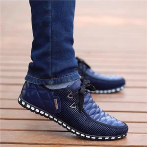 Fashion Chaussures En Toile Homme Bleu + Ceinture - Prix pas cher