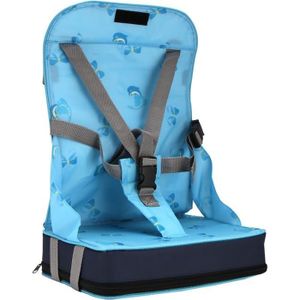 RÉHAUSSEUR SIÈGE  Réhausseur Siège De Table Bébé Portable Pliable Avec 5 Point Harnais Sécurité - Bleu