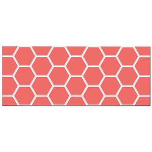 CREDENCE Panorama Crédence Adhésive Cuisine Tuile Hexagonale Rose Saumon 40x300 cm - Crédence Adhésive pour Cuisine - Protege Mur Cuisine