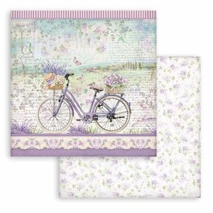BLOC NOTE Papier scrapbooking 'Provence - Bicycle' de Stampe
