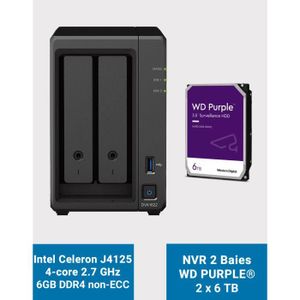 SERVEUR STOCKAGE - NAS  Synology DVA1622 Network Video Recorder WD PURPLE 12To (2x6To)