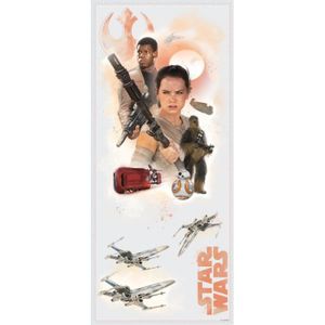 STICKERS ROOMMATES - STAR WARS épisode VII Stickers repositionnables géant Héros 42,5 x 72,3 cm