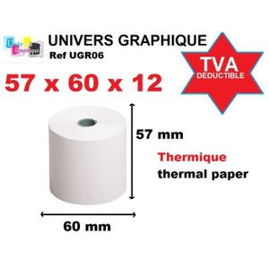 3 Rouleaux de Papier pour Mini Imprimante Thermique, Format 57 x