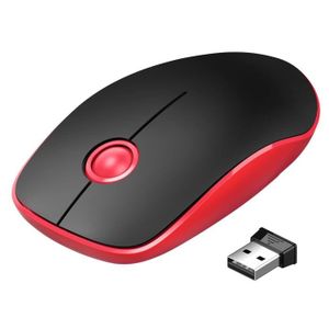 Rouge Ordinateur de Bureau et MacBook VICTSING 2.4G Souris sans Fil avec R/écepteur Nano Clic Silencieux et Anti-Bruit avec 1600 DPI pour PC Ordinateur Portable