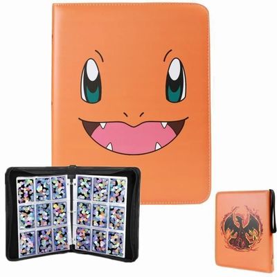 Classeur Album Pour Cartes – 400 Emplacements – Pochette Cuir Imperméable Avec Fermeture Éclair Et Poignée – Range-Cartes Universel Pour Jeux, Foot Et Collection