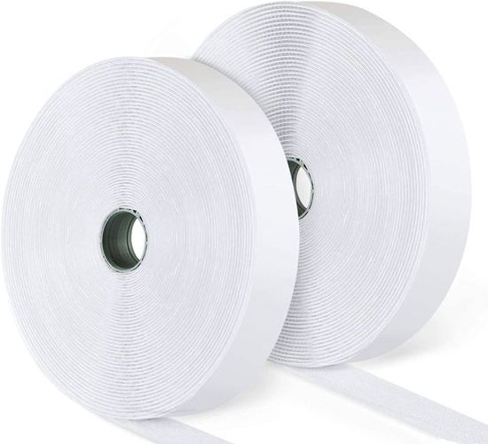 Ruban Scratch Double Face Adhésif 50mm X 4.5m - Blanc - Fixation Sans Dommage Pour Murs, Fenêtres, Cadres & Moustiquaires