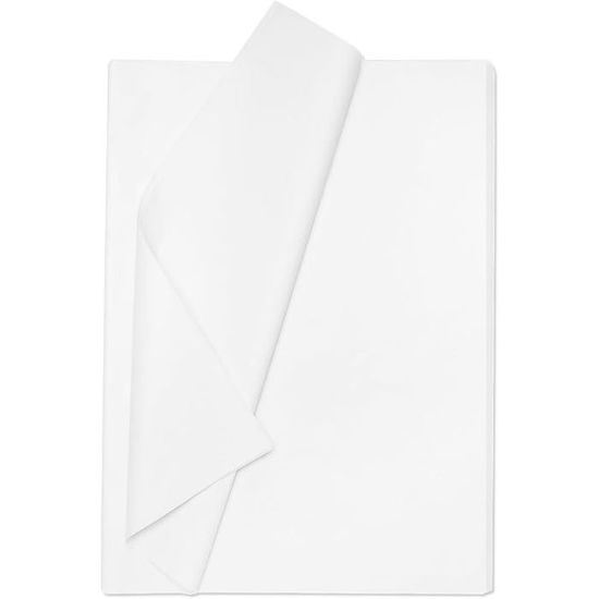 120 Feuilles Papier De Soie Blanc 50x70 Cm - Pour Emballage, Fleurs, Artisanat, Décoration