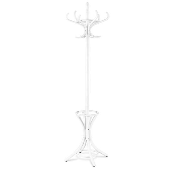 Porte-manteau Sur Pied Avec 12 Crochets - Hauteur 174cm, Blanc - Pour Entrée, Chambre, Bureau - Rangement Vêtements, Sacs, Chapeaux