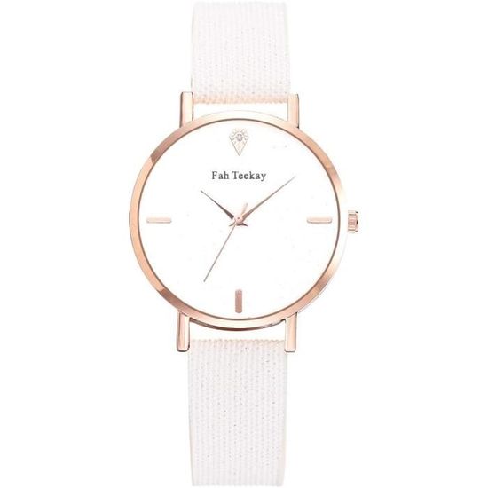 Montre blanche sales femme pas cher