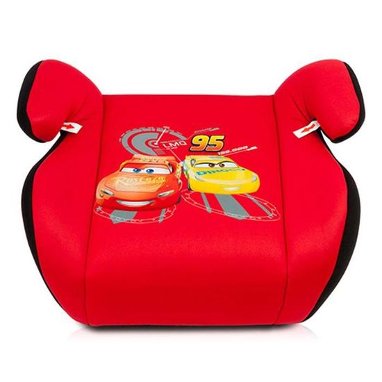 Rehausseur siège auto pour enfants - Disney - Cars 104 - Groupe 2/3 - Rouge - Avec réducteur