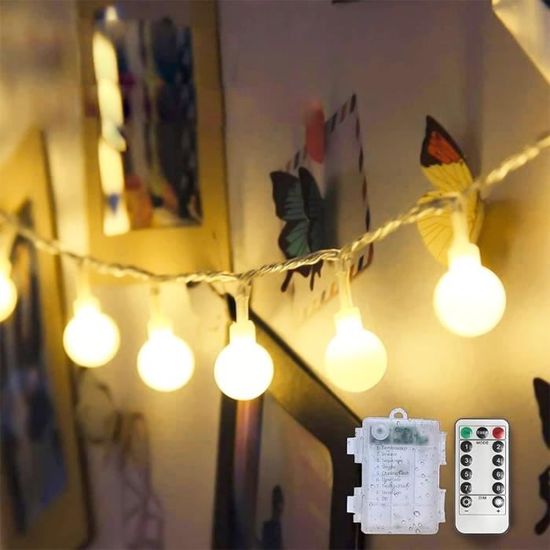 EvaStary Guirlande Lumineuse à Piles, 6 M 40 LED, éclairage