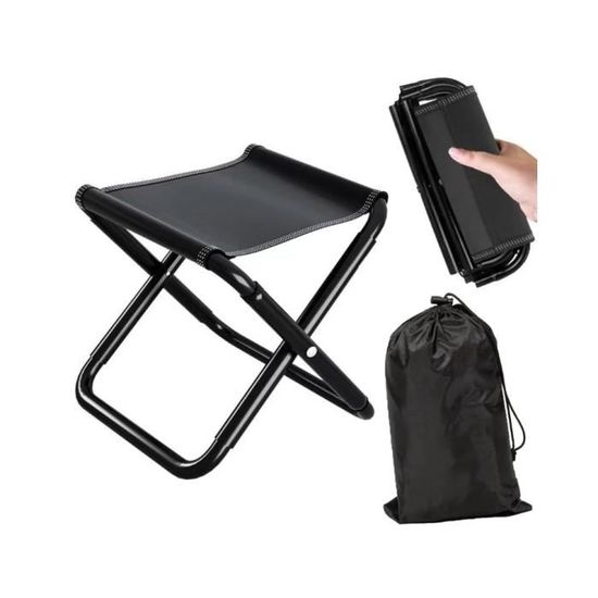 Relaxdays Tabouret De Camping Avec Sac, Pliant, Transportable, Léger
