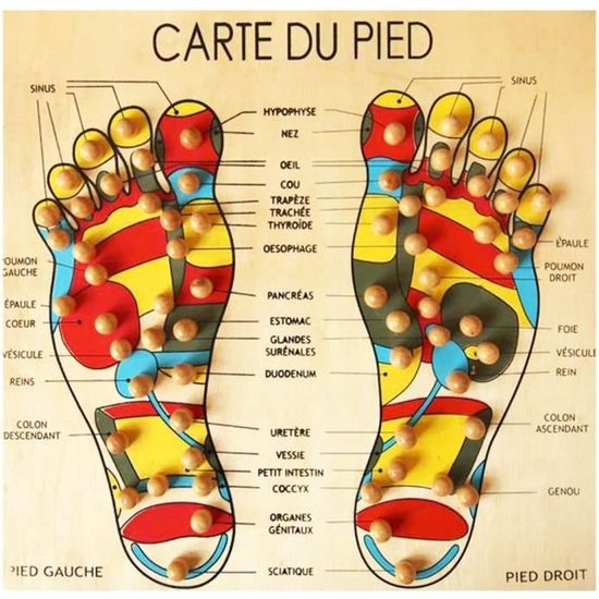 Accessoires de massage manuel Planche Bois Carte du Pied Massage Réflexologie-Acupression 179146