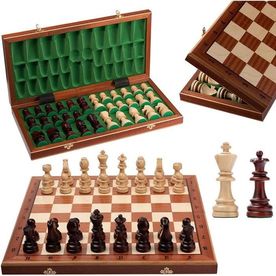 4 aux échecs - Jeu explorez ecs King en bois pour enfants et adultes