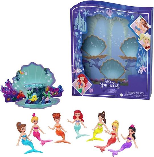 Disney Princesses Coffret Livre d'Histoires Ariel et Ses sœurs, avec 7  Mini-poupées sirènes, Figurines et Accessoires, Jouet Enfant - Cdiscount