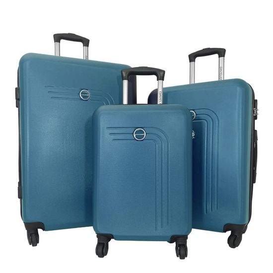 Set Valise Delsey Soldes SET DE VALISES ABS BLEU 55/65/75cm