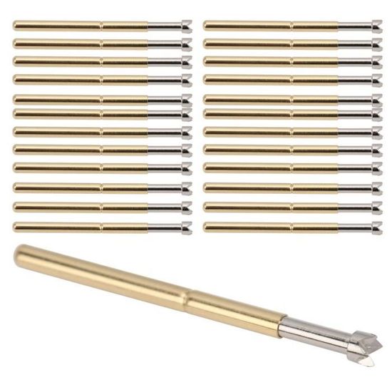 Lot De 50 Pins De Test à Ressort - Pointe 0.9mm, Hauteur 11mm, Pour Banc De Test électronique
