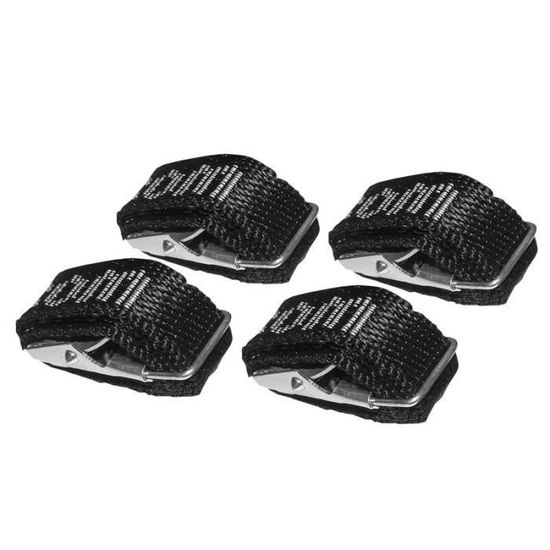 Lot De 6 Sangles De Chaise Renforcées - 36,5 Cm (Extensible) - Crochets Métal - Pour Chaises Longues, Pliantes, Anti-Gravité - Noir