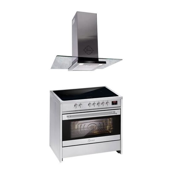 Cuisinière Induction CONTINENTAL EDISON CECI3FCB - 4 Feux, Noir, 50x85x60cm - Cuisson Rapide Et Économe