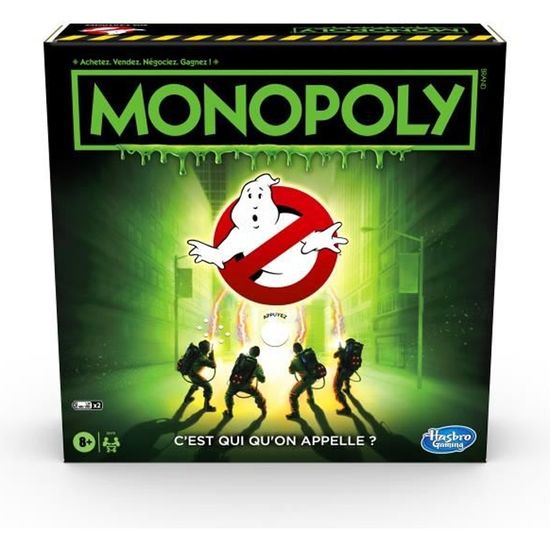 MONOPOLY - édition Ghostbusters S.O.S Fantômes pour enfants - dès 8 ans
