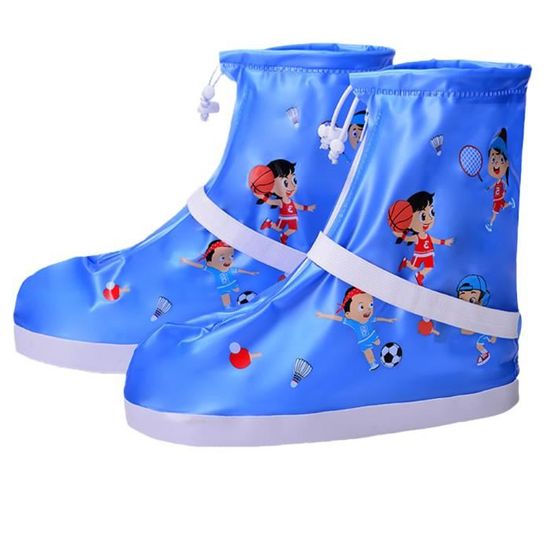 Bottines Enfant Imperméables Brillantes - Cuir Synthétique, Fermeture Zip Et Lacets, Semelle Antidérapante