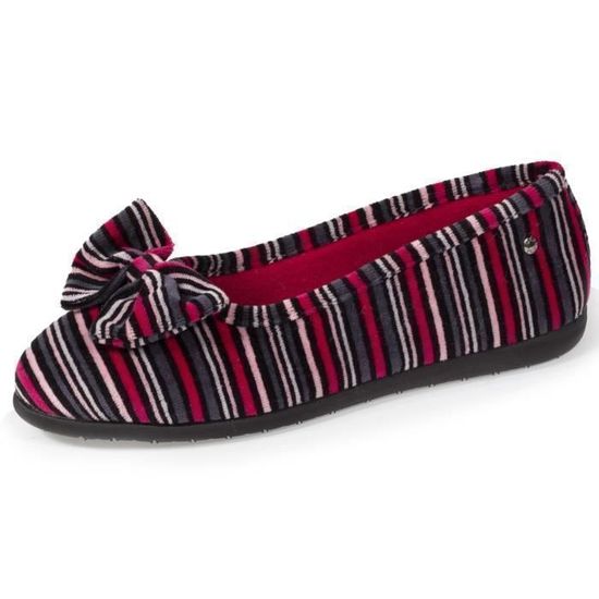 Isotoner Chaussons Rayé Rayures Garçon Rayures - Chaussures