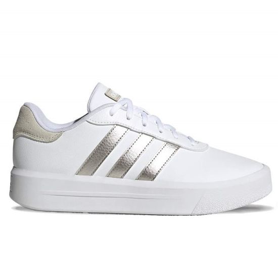 Chaussures Adidas Court Platform W pour Femme Blanc Blanc