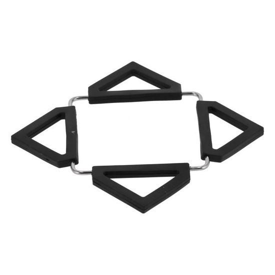 Lot De 4 Dessous De Plat En Silicone Ronds (14x14 Cm) - Antidérapants, Résistants à La Chaleur, Gris