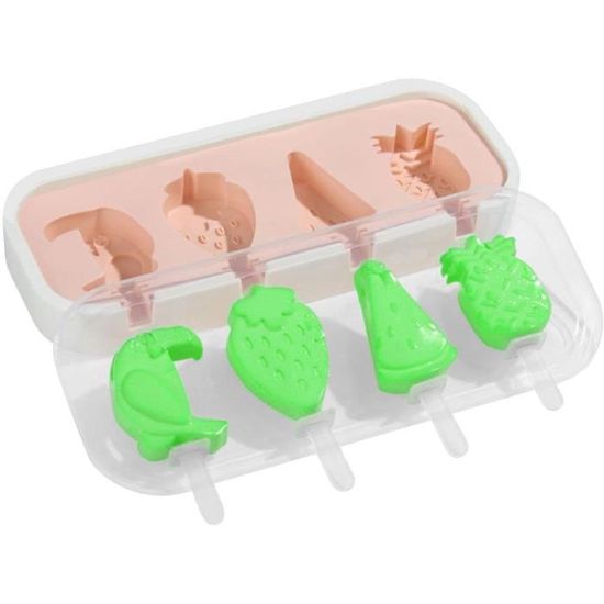 Moule à crème glacée - SONEW - Silicone réutilisable - Démoulage rapide - 7 trous - Sans BPA Moule à crème glacée - SONEW - Silicone réutilisable - Démoulage rapide - 7 trous - Sans BPA
