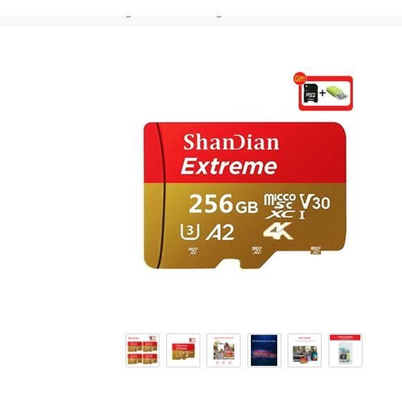 Carte Micro SD, 256 go, 256G. Portable UHS1 TF, grande capacité, haute vitesse, nouveauté
