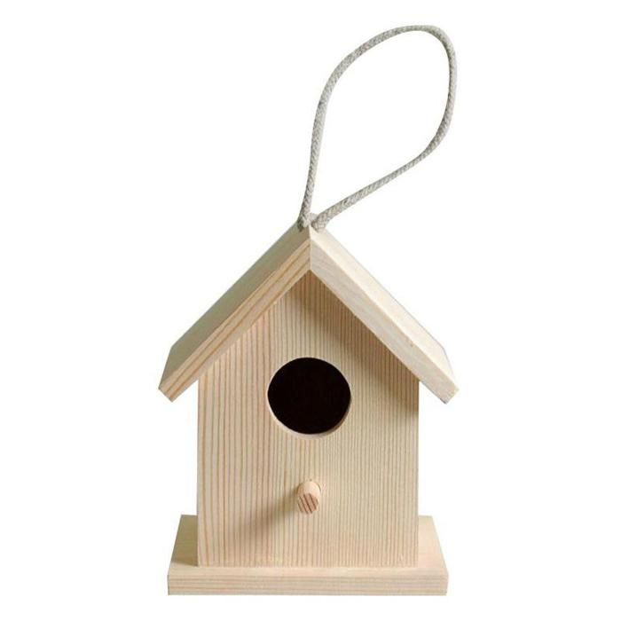 Nichoir à oiseau en bois 13cm - Artémio Marron
