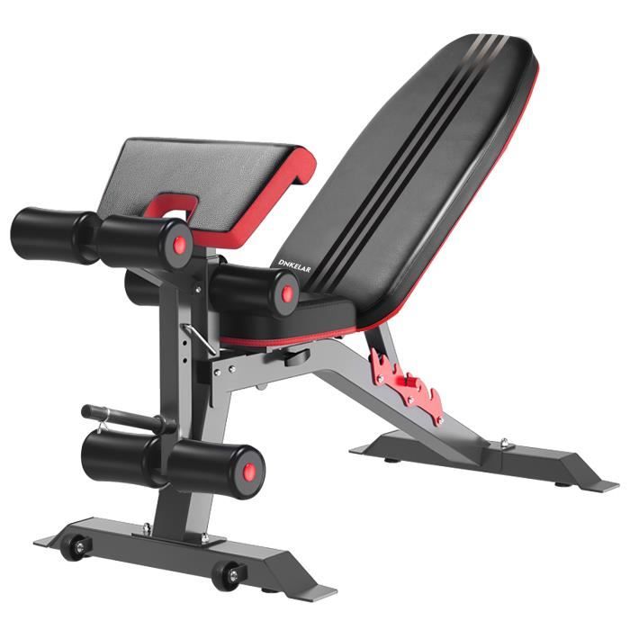 banc d'haltères Banc de Musculation Multifonnctionnel Réglable Abdominaux et Dorsaux Portant 250kg