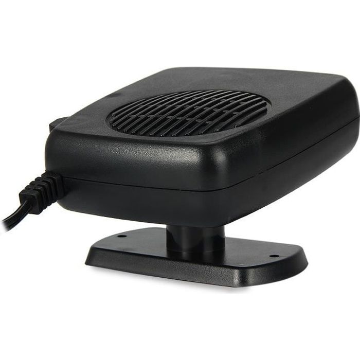 Chauffage D'appoint Pour Vehicule 12V 150W Ventilateur de Chauffage Automatique Voiture Dégivreur 2 en 1 Ventilateur Radiateur Noir