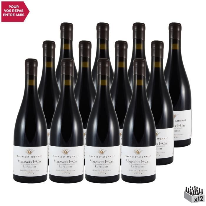 Maranges 1er Cru La Fussière Rouge 2018 - Lot de 12x75cl - Domaine Bachelet-Monnot - Vin AOC Rouge de Bourgogne