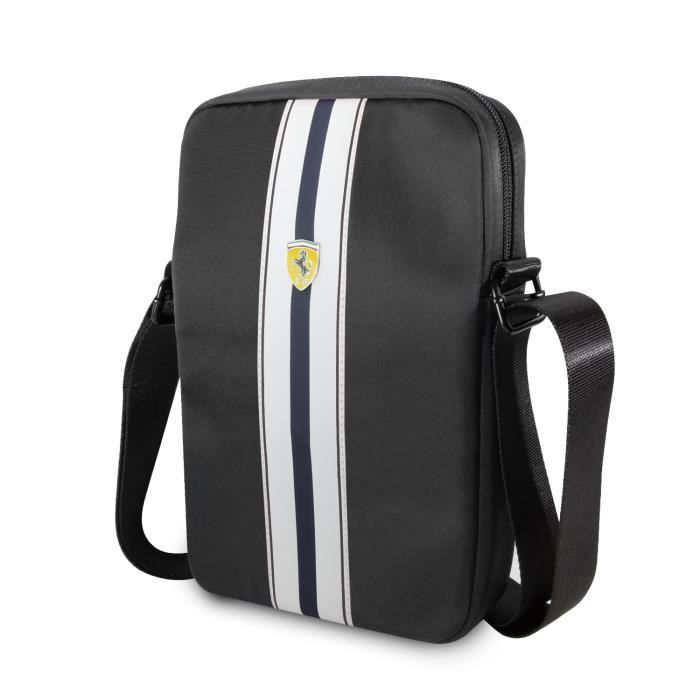 Sacoche FERRARI en nylon et cuir noir 10-