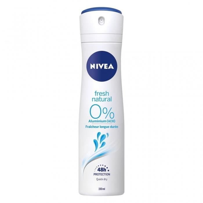 Nivea Déodorant Fresh Natural 0% Aluminum 48h Protection 150ml (lot de 4)