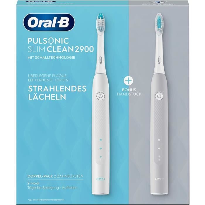 Oral-B Pulsonic Slim Clean 2900 Lot de 2 brosses à dents électriques, brosse à dents sonique pour un nettoy173