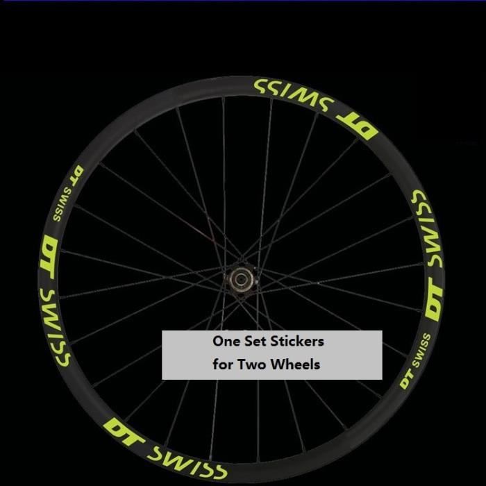 Accessoire vélo,Ensemble d'autocollants à deux roues pour DT Swisss VTT jante de vélo - Type 26er Deep Blue