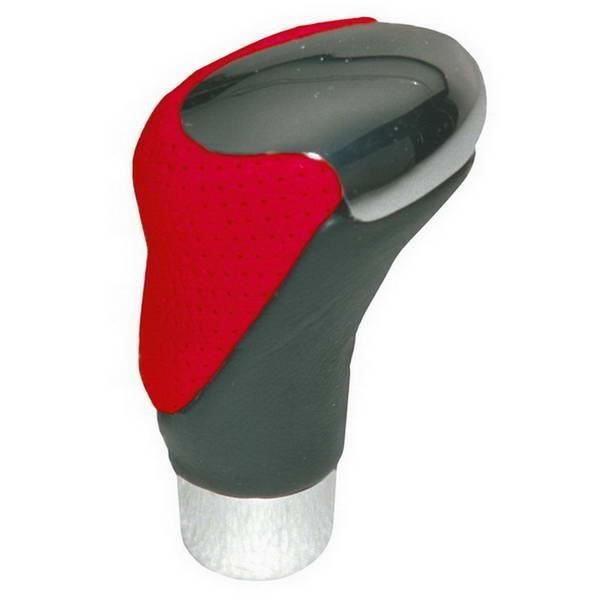 CARPOINT Pommeau cuir hors bague marche arrière - Noir et Rouge