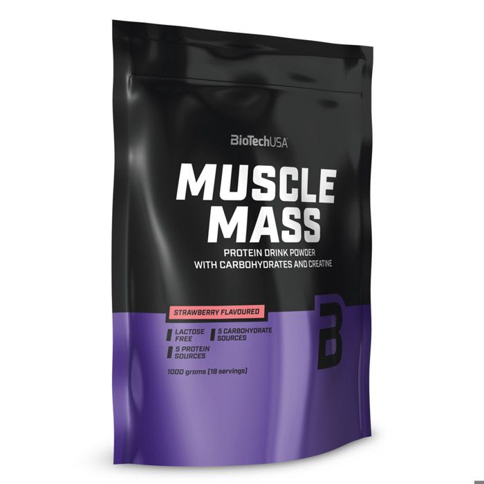 Hard gainers Muscle Mass - Strawberry 1000g