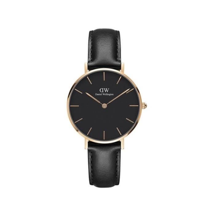 Montre Femme Daniel Wellington Petite SHEFFIELD - Ø32 Rose Dorée - DW00100168 32mm Noir