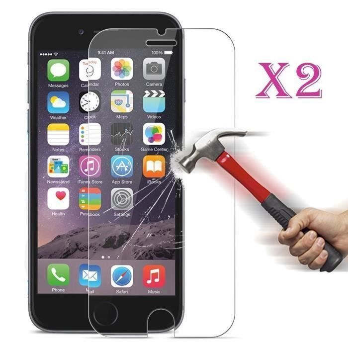 DOUBLE-LIN 2PCS Film Protège Ecran Verre Trempé pour Apple iPhone 7 Plus