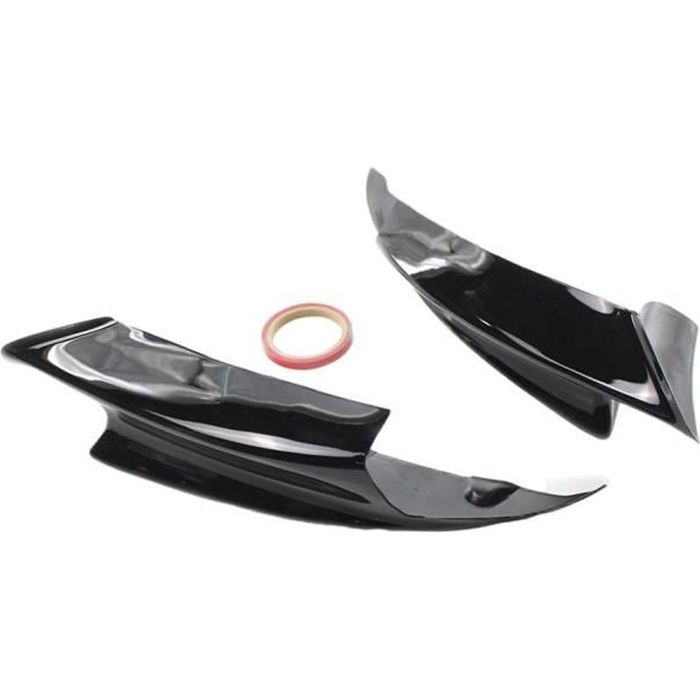 2 pièces lèvre de becquet de pare-chocs de séparateur avant de voiture pour BMW E90 E92 E92 M3 07-12 accessoires Noir brillant