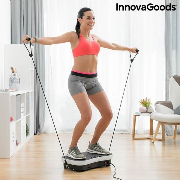 PLATE-FORME D'ENTRAÎNEMENT PAR VIBRATIONS AVEC ACCESSOIRES ET GUIDE D'EXERCICES VYBEFORM INNOVAGOODS