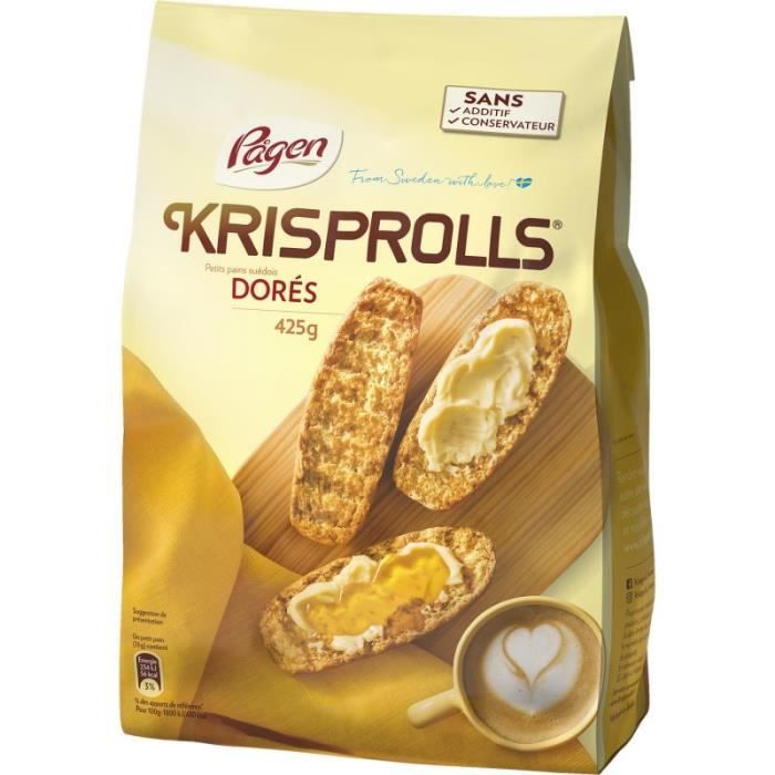 KRISPROLLS - Dorés 425G - Lot De 4