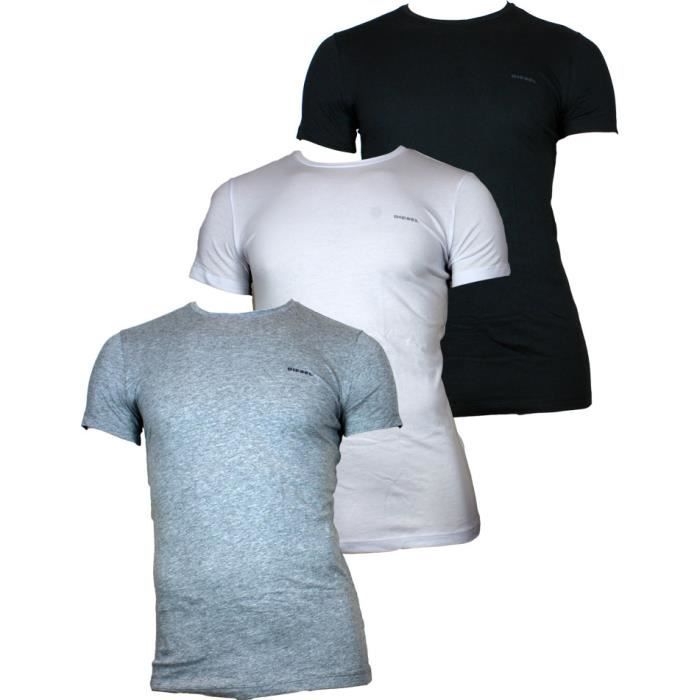 DIESEL - Lots de 3 T-shirts The Essential - Homme