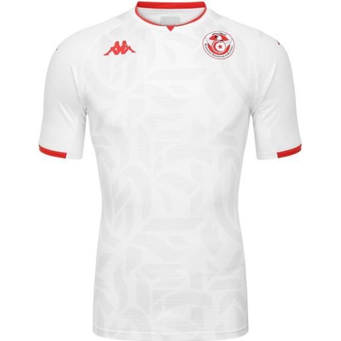 Kappa - Maillot Kombat Pro 2022 Away Tunisie Blanc Homme Blanc
