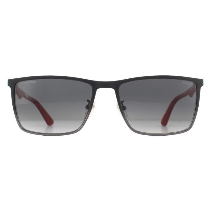 Lunettes de soleil Police SPL779N Carbonfly 4 566P noir mat et gris carbone dégradé polarisants