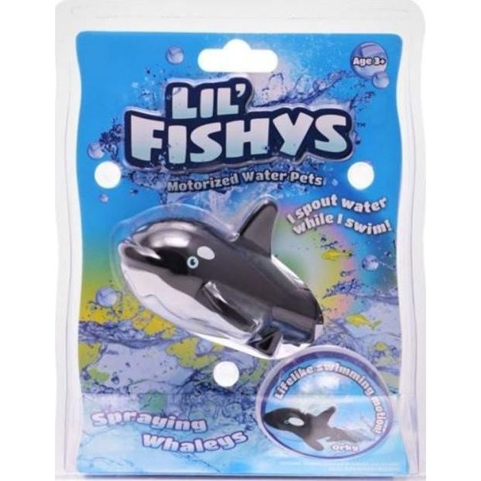 Baleine ou Orque Lil'Fishys 12 cm / 7 cm nage dans le bain et recrache l'eau